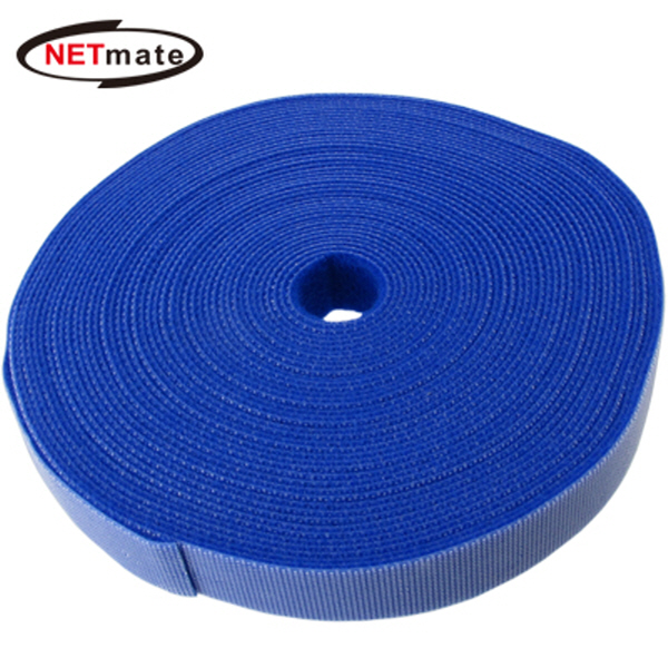 NETmate NMA-LM24 롤타입 벨크로 케이블 타이 9.1m (블루)