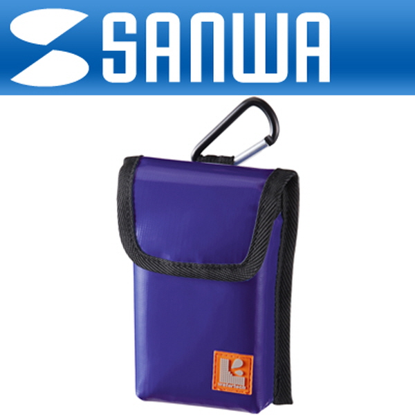 SANWA PDA-SPC3BL 타폴린 멀티 생활방수 스마트폰 케이스(블루)