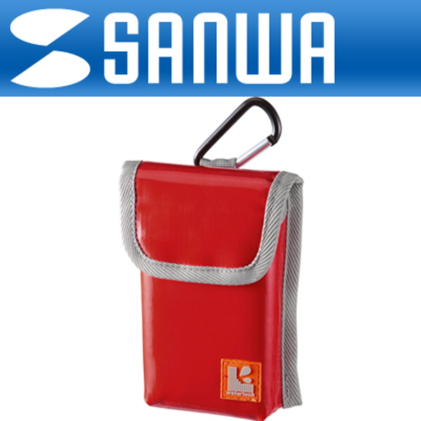 SANWA PDA-SPC3R 타폴린 멀티 생활방수 스마트폰 케이스(레드)