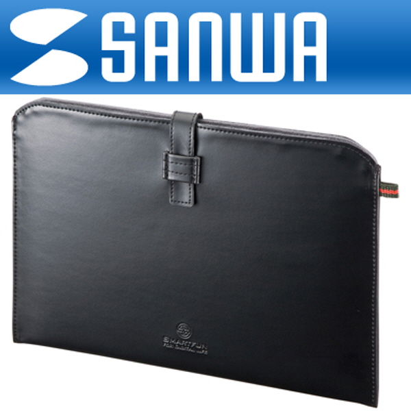 SANWA PDA-TABSL10BK 10.1형 태블릿PC 소프트 인조가죽 케이스(블랙)
