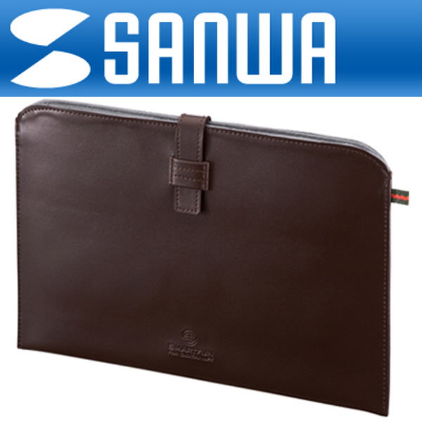 SANWA PDA-TABSL10BR 10.1형 태블릿PC 소프트 인조가죽 케이스(브라운)