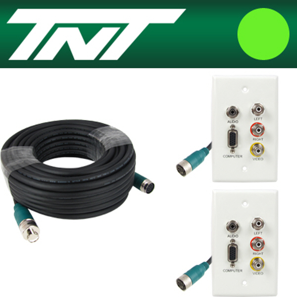 TNT NM-TNTA10S8 RGB+스테레오 or 3RCA 월 플레이트 분리형(배관용) 케이블 10m