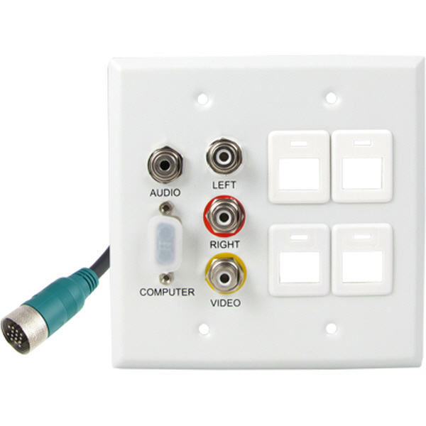 TNT NM-TNTA40S7 RGB+스테레오 or 3RCA + 4모듈 월 플레이트 분리형(배관용) 케이블 40m