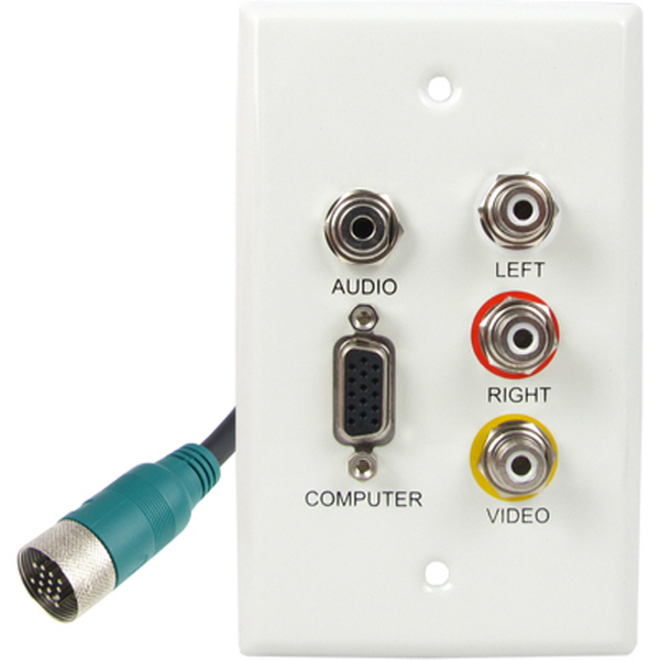 TNT NM-TNTA15S8 RGB+스테레오 or 3RCA 월 플레이트 분리형(배관용) 케이블 15m