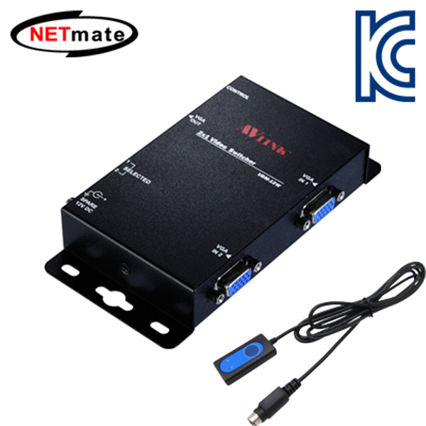 NETmate VRM-12W 고해상도 2:1 모니터 수동선택기(벽걸이형)