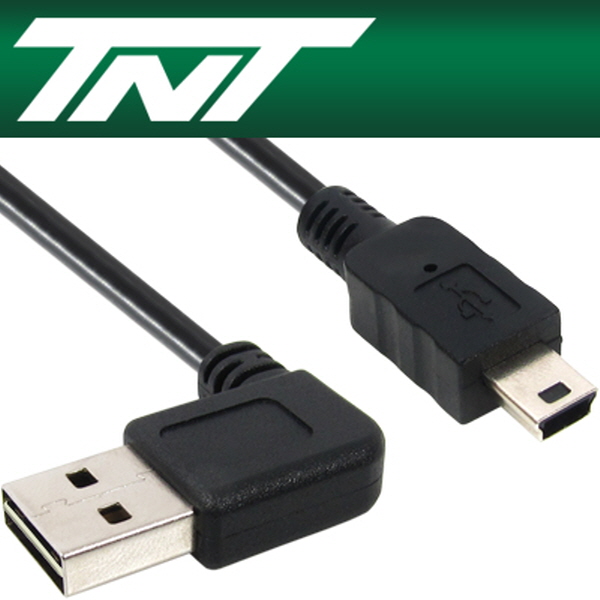 TNT NM-TNTR08 USB2.0 양면인식 ㄱ형 Mini 5핀 케이블 2m