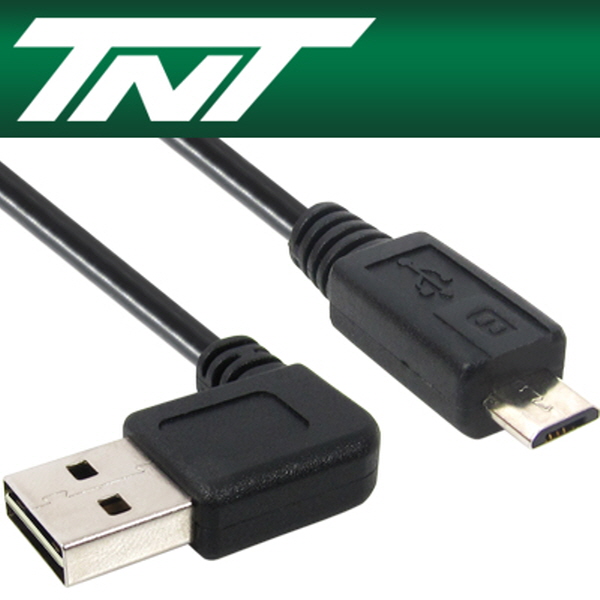 TNT NM-TNTR09 USB2.0 양면인식 ㄱ형 마이크로 5핀 케이블 2m