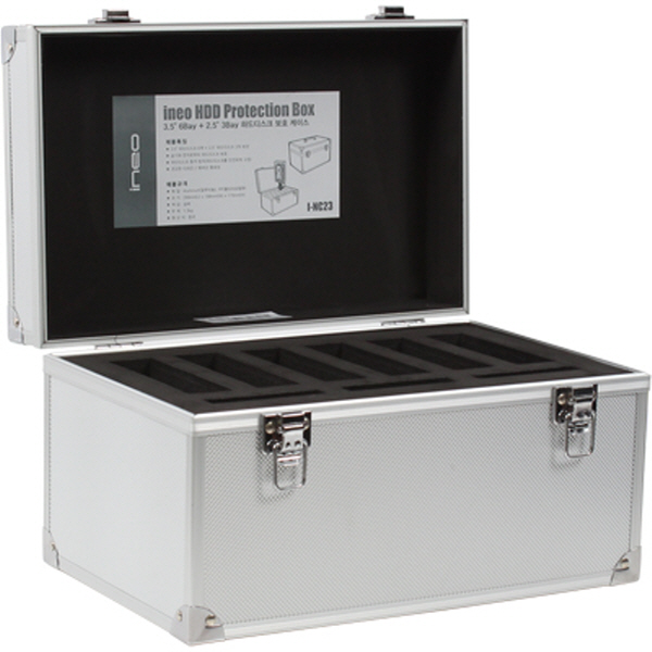 ineo I-NC23 알루미늄 하드디스크 보관함(2.5 3Bay + 3.5형 6Bay)