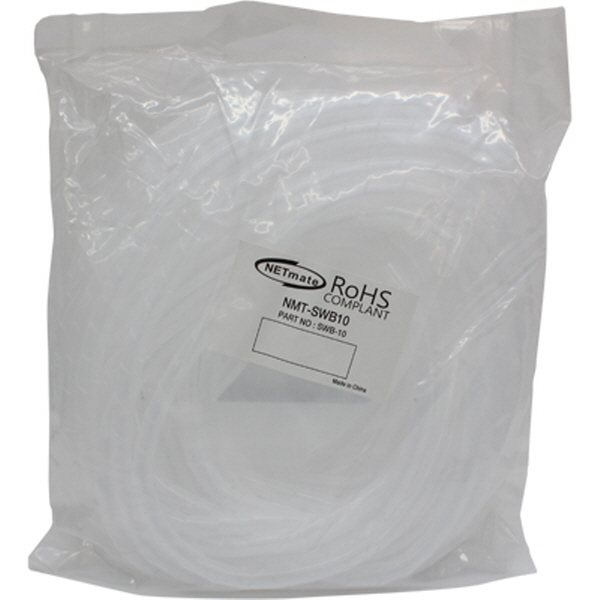 NETmate NMT-SWB10 케이블 정리용 헤리컬밴드 10m (10mm/화이트)