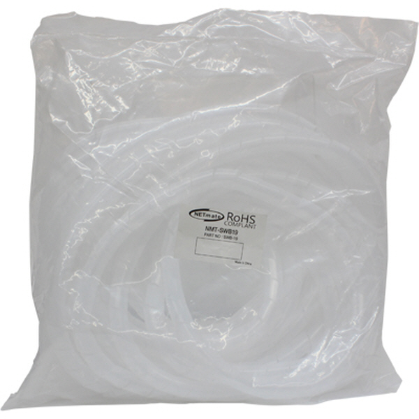 NETmate NMT-SWB19 케이블 정리용 헤리컬밴드 10m (19mm/화이트)