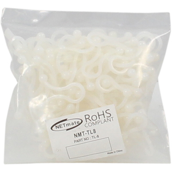 NETmate NMT-TL8 케이블 정리용 트위스트 케이블 타이 (8.3mm/화이트/100EA)