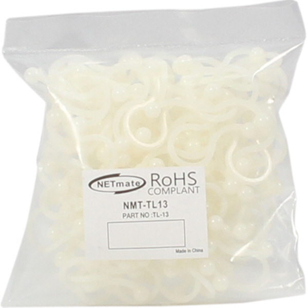 NETmate NMT-TL13 케이블 정리용 트위스트 케이블 타이 (13.3mm/화이트/100EA)