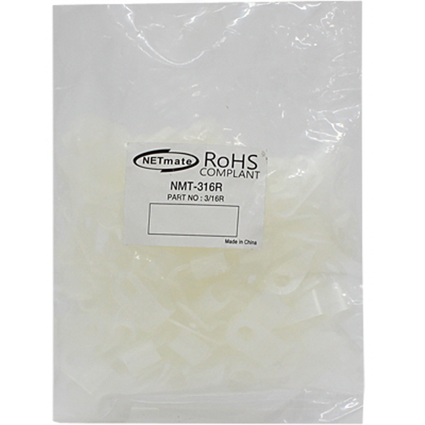 NETmate NMT-316R 케이블 정리용 클램프 (4.8mm/화이트/100EA)