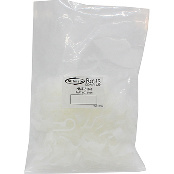 NETmate NMT-516R 케이블 정리용 클램프 (7.9mm/화이트/100EA)