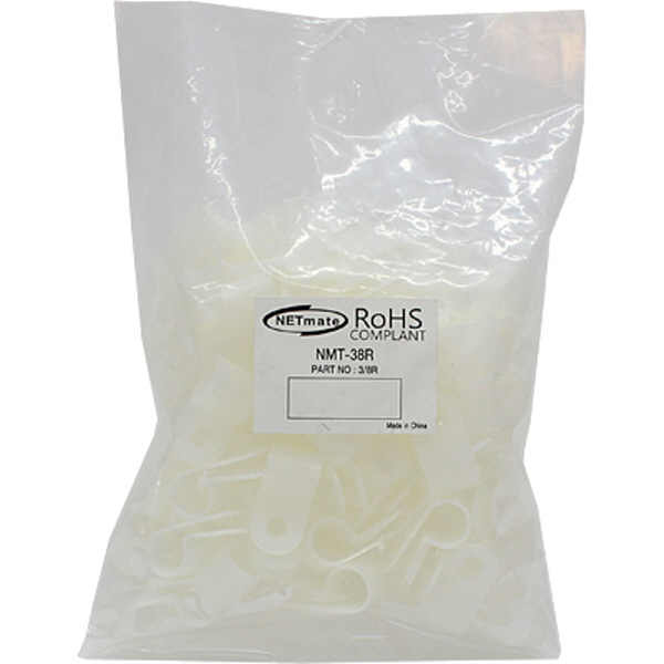 NETmate NMT-38R 케이블 정리용 클램프 (9.5mm/화이트/100EA)