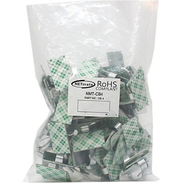 NETmate NMT-CB4 케이블 정리용 메탈 클램프 (25x15mm/100EA)