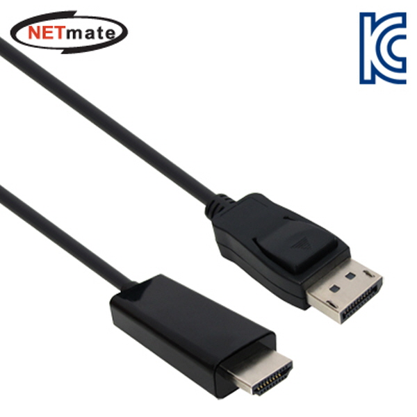 NETmate DC-H4 (Black) 3M DisplayPort to HDMI 케이블 3m