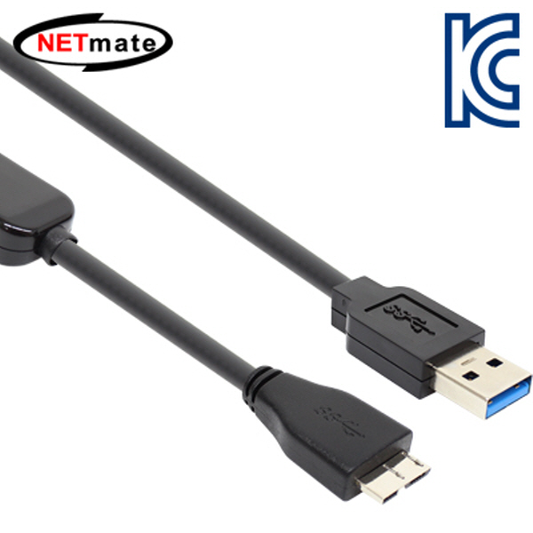 NETmate CBL-D302MB-5M USB3.0 AM-MicroB 리피터 5m