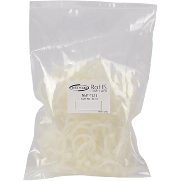 NETmate NMT-TL18 케이블 정리용 트위스트 케이블 타이 (17.9mm/화이트/100EA)