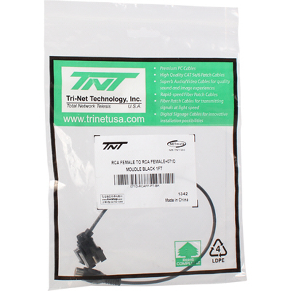 TNT NM-TNTG03 RCA F/F 스냅인 멀티미디어 케이블 타입 모듈 0.3m