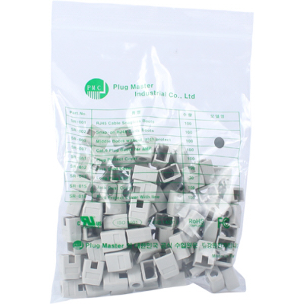 PLUG MASTER NM-SR003G RJ-45 각부트(6Ø/그레이/100개)