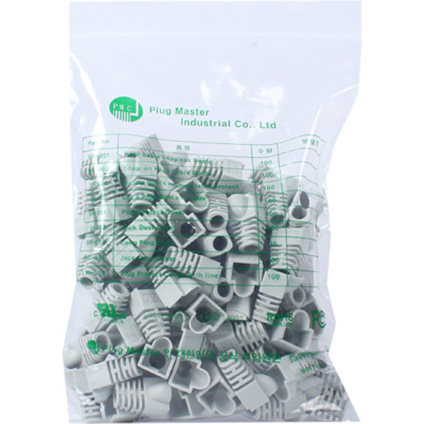 PLUG MASTER NM-SR007G RJ-45 CAT.6 통부트(7Ø/그레이/100개)