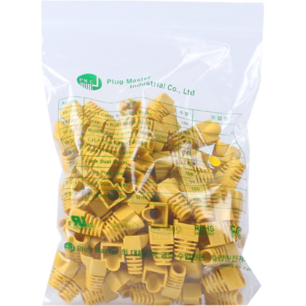PLUG MASTER NM-SR007Y RJ-45 CAT.6 통부트(7Ø/옐로우/100개)