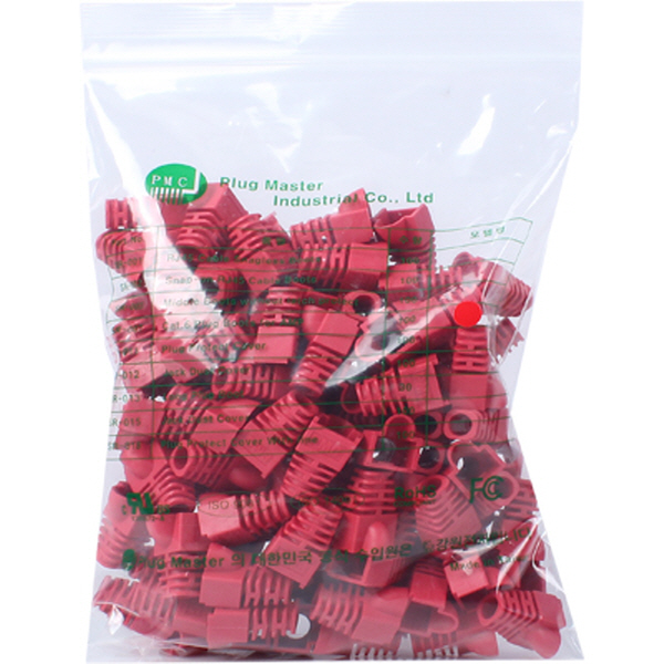 PLUG MASTER NM-SR007R RJ-45 CAT.6 통부트(7Ø/레드/100개)