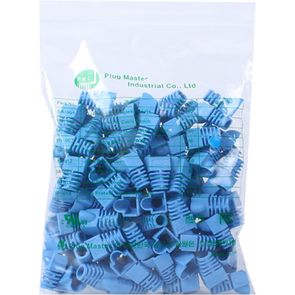 PLUG MASTER NM-SR007BL RJ-45 CAT.6 통부트(7Ø/블루/100개)