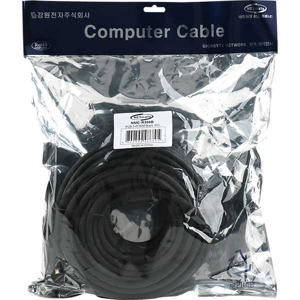 NETmate NMC-R300B RGB 3+6 모니터 케이블 30m (블랙)