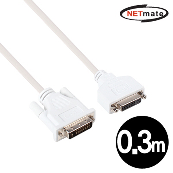 NETmate NMC-DS03F DVI-D 싱글링크 연장 케이블 0.3m