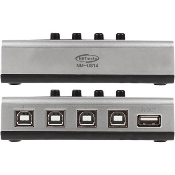 NETmate NM-US14 USB2.0 4B:1A 수동선택기(벽걸이형)