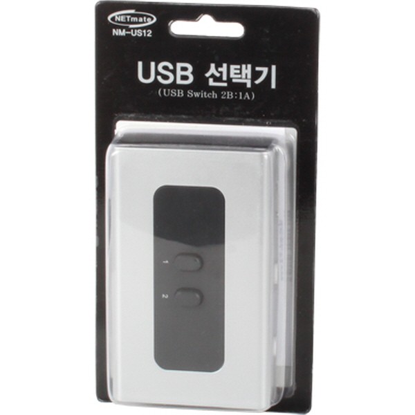 NETmate NM-US12 USB2.0 2B:1A 수동선택기(벽걸이형)