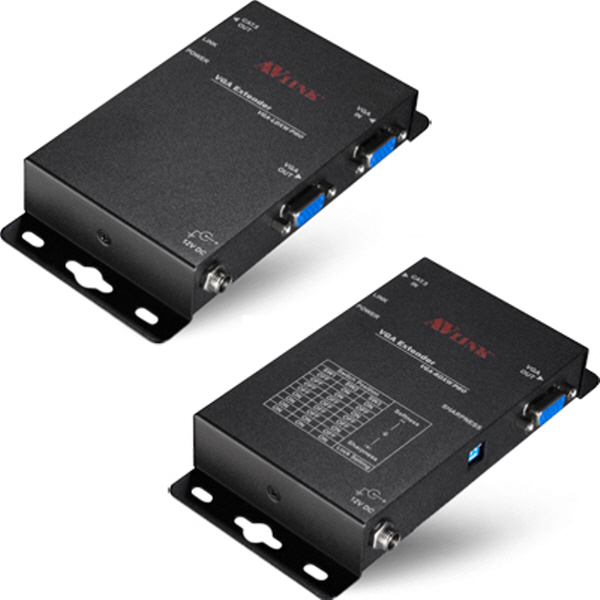 NETmate VGA-EDXW Pro VGA 1:2 벽걸이형 리피터(로컬 + 리모트)(300m)(EDID)(자동화질조절)