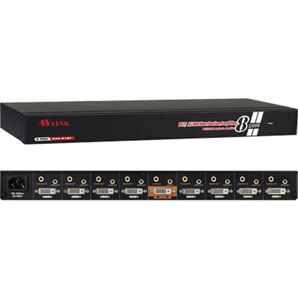 NETmate DAS-918F 고해상도 DVI 1:8 모니터 분배기(오디오포함)