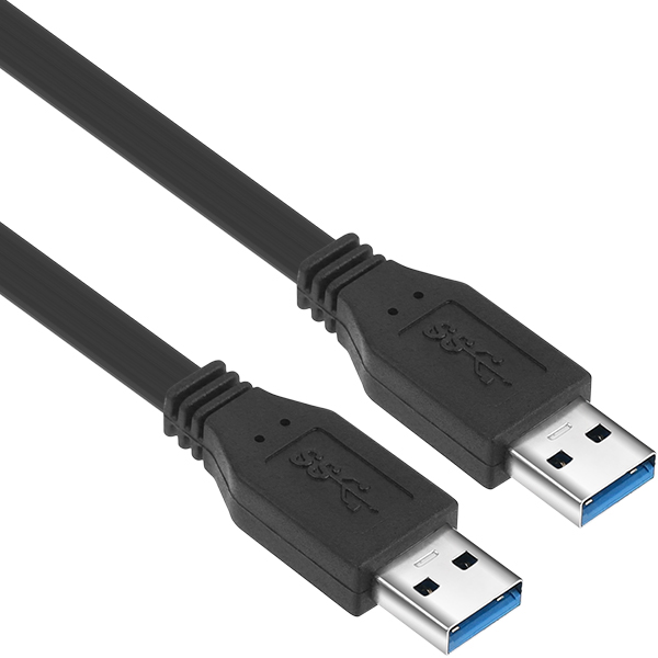 NETmate NMC-UA305F USB3.0 AM-AM FLAT 케이블 0.5m (블랙)