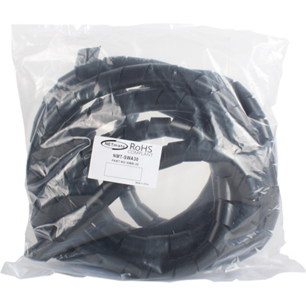 NETmate NMT-SWA30 케이블 정리용 헤리컬밴드 5m (30mm/블랙)
