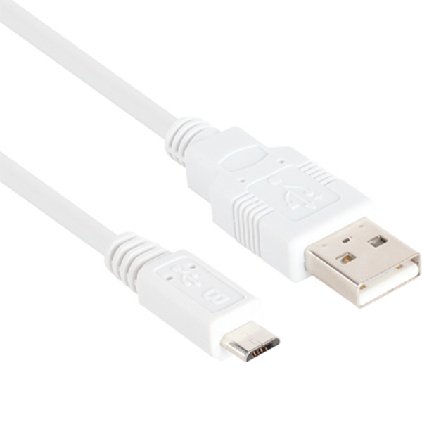 NETmate NMC-UMB015W USB2.0 마이크로 5핀(Micro B) 케이블 0.15m (화이트)