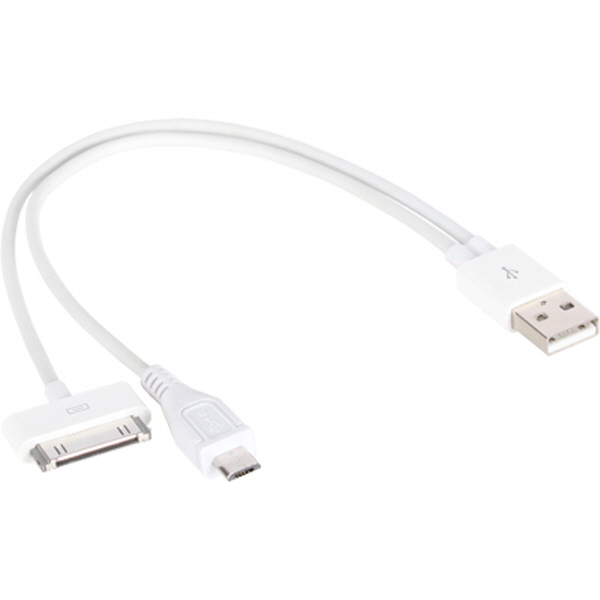 NETmate NMC-MBY03 모바일 멀티 충전 케이블(마이크로 5핀 & 30핀 Dock 2 in 1)