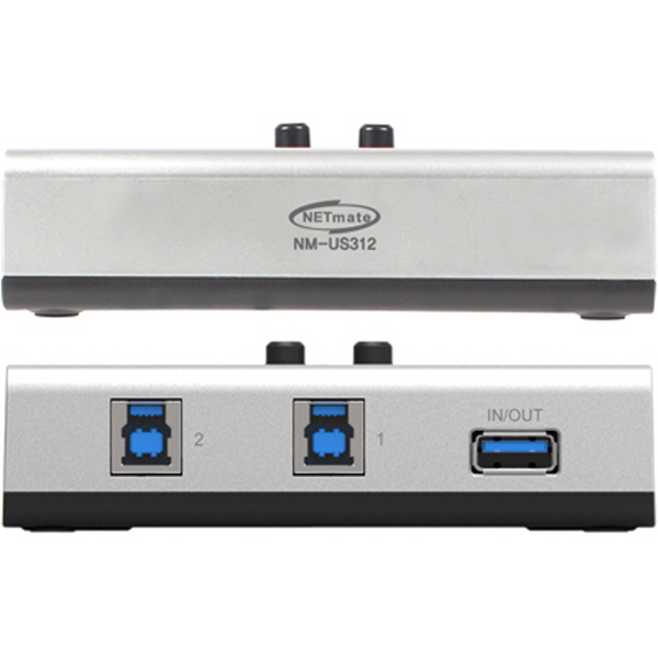 NETmate NM-US312 USB3.0 2B:1A 수동선택기(벽걸이형)