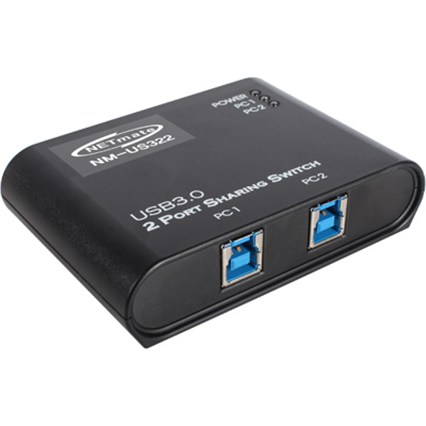 NETmate NM-US322 USB3.0 2B:1A 반자동 선택기
