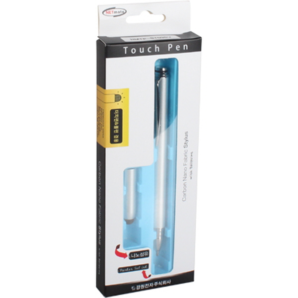 NETmate NMTP-ST03SV 모바일 볼펜겸용 정전식 특허 터치펜(실버)