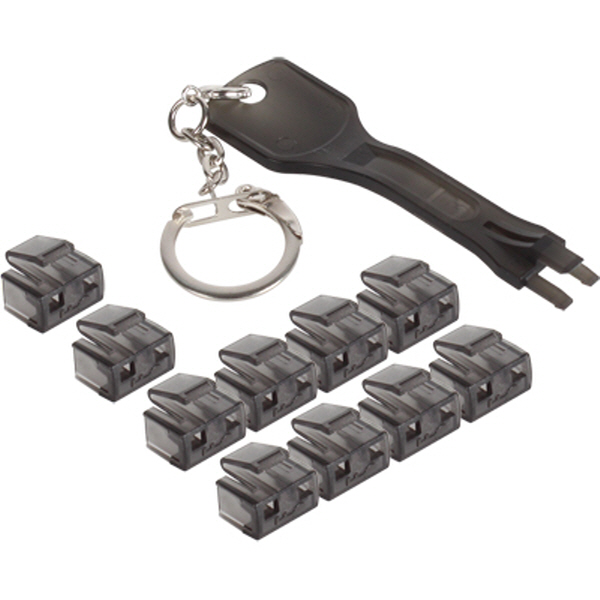 NETmate NM-RL01G RJ-45 포트 잠금장치(블랙)