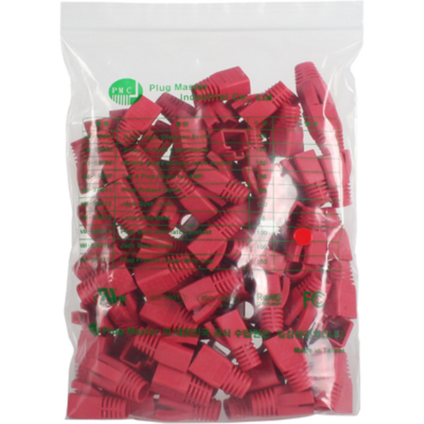 PLUG MASTER NM-SR014R RJ-45 CAT.7/6A 통부트(8Ø/레드/100개)
