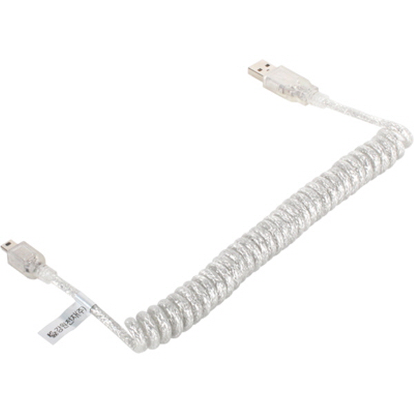 NETmate NMC-UM15C USB2.0 AM-Mini 5핀 스프링 케이블 1.5m