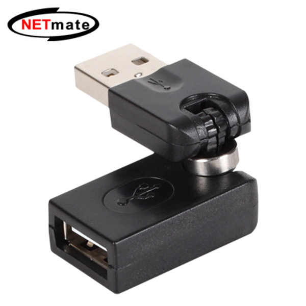 NETmate NM-UGR01 USB2.0 AM/AF 3D 젠더(블랙)
