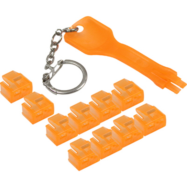 NETmate NM-RL01D RJ-45 포트 잠금장치(오렌지)