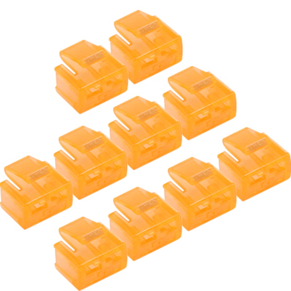 NETmate NM-RL02D RJ-45 포트 전용 보안 커넥터(오렌지/10개)