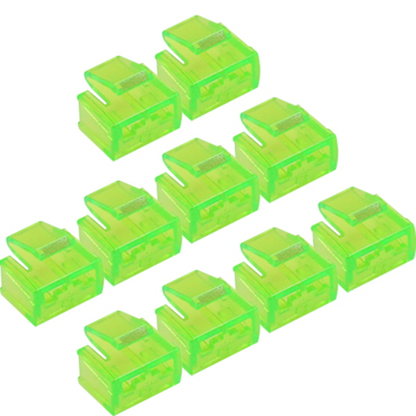 NETmate NM-RL02GR RJ-45 포트 전용 보안 커넥터(그린/10개)