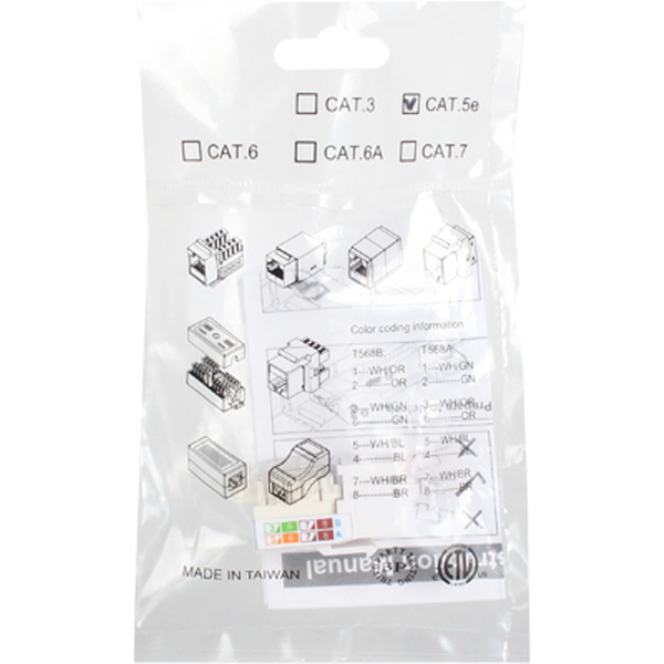 PLUG MASTER CAT.5E UTP 보안(Lock) 키스톤잭